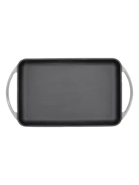 Grillplaat zwart/grijs - (L)40 x (B)21 cm